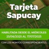 La Tarjeta Sapucay se habilita desde el miércoles 25 de junio