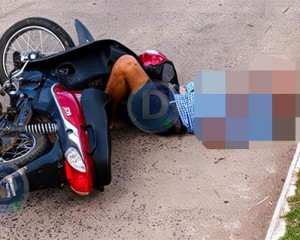 Grave accidente de tránsito en avenida San Martín: dos motociclistas con lesiones muy graves