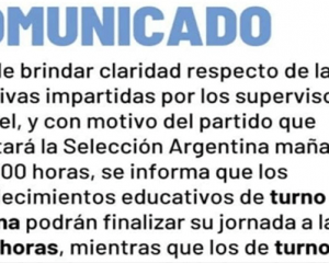 Corrientes: modifican los horarios escolares por el partido de la Selección Argentina