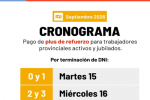 Plus de Refuerzo: la Provincia paga el adicional de septiembre desde este martes