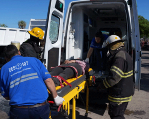 Corrientes realizó un simulacro de siniestro vial para concientizar a estudiantes secundarios
