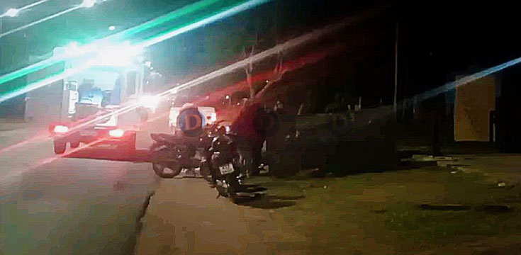 Colisión entre dos motos en Atanasio Aguirre